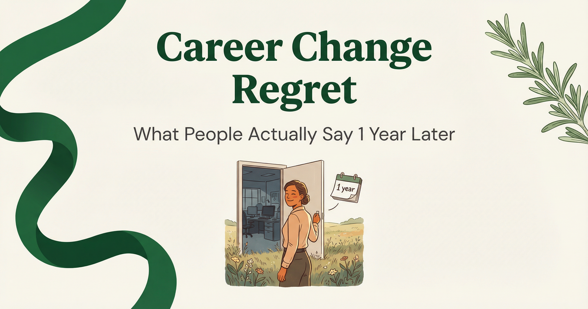 Career Change Regret: What People Actually Say 1 Year Later