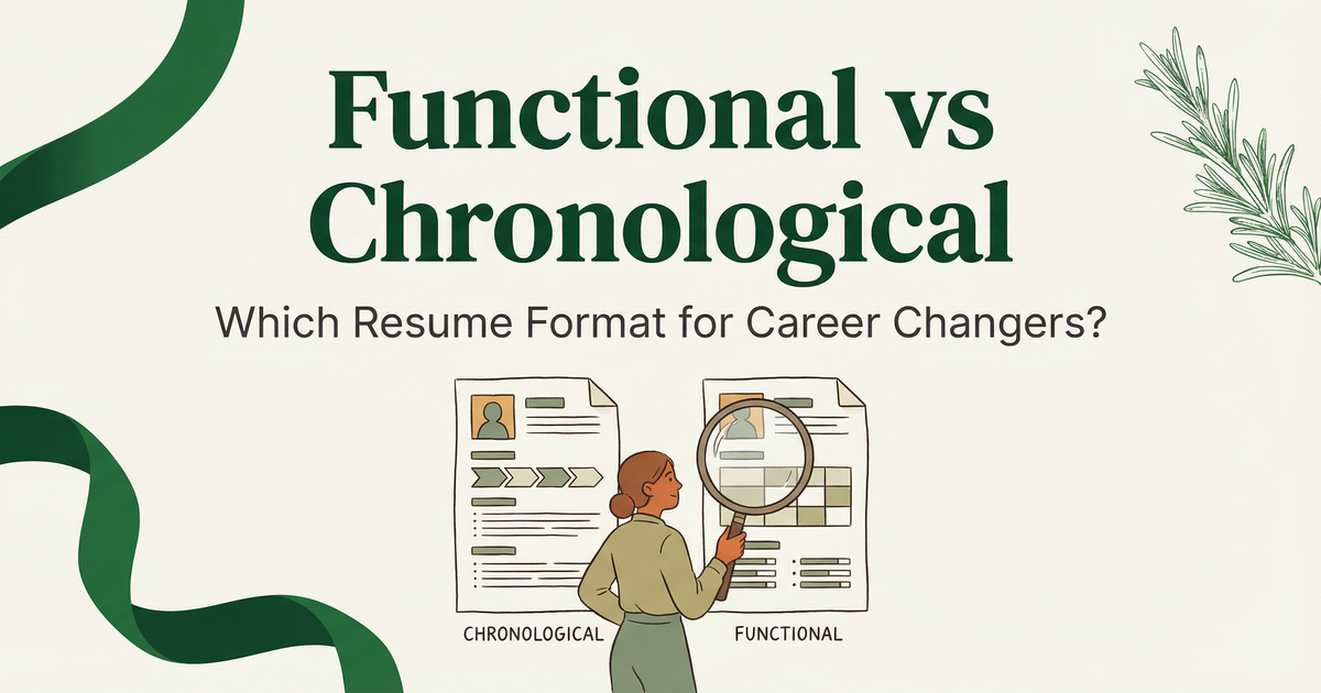 Functional vs Chronological Resume for Career Changers