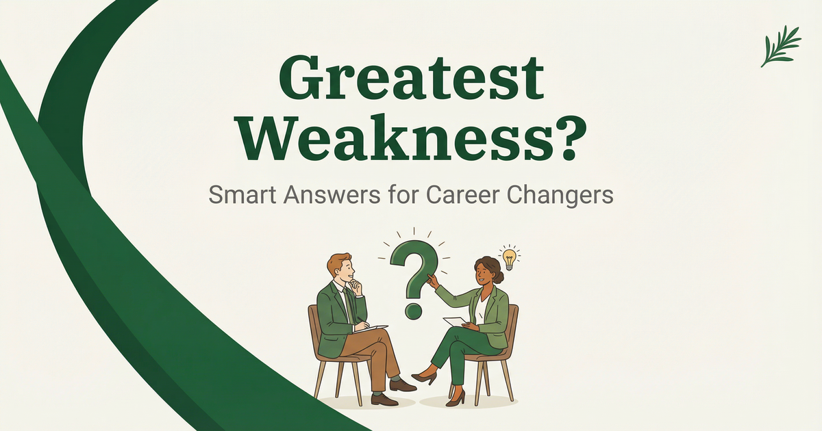 "What's Your Greatest Weakness?" for Career Changers