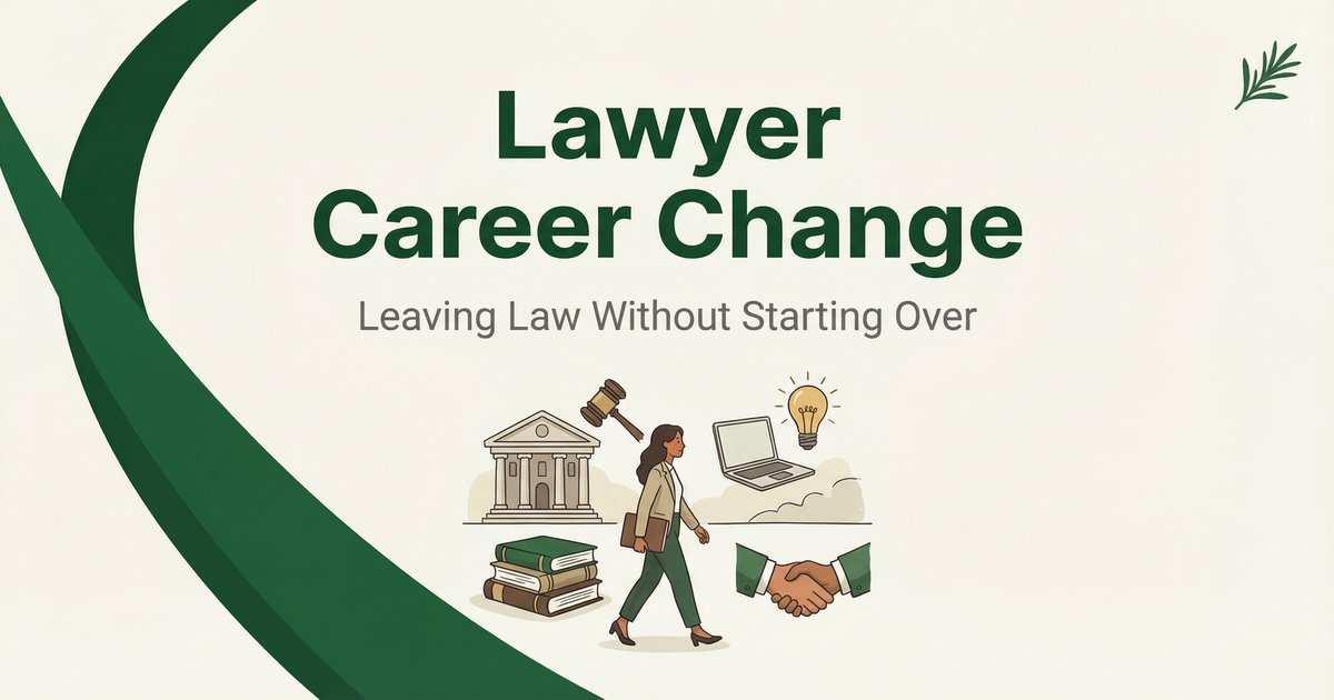Lawyer Career Change: Leaving Law Without Starting Over